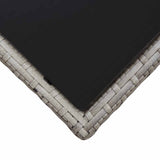 3 Piece Garden Lounge Set with Cushions Poly Rattan Grey - Extra Image