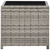 3 Piece Garden Lounge Set with Cushions Poly Rattan Grey