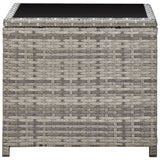 3 Piece Garden Lounge Set with Cushions Poly Rattan Grey - Extra Image