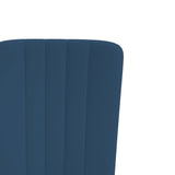 Dining Chairs 4 pcs Blue Velvet - Close-Up Angle
