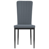 Dining Chairs 4 pcs Dark Grey Velvet - Top-Down View