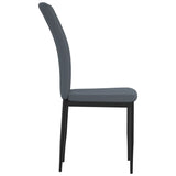 Dining Chairs 4 pcs Dark Grey Velvet - 45-Degree Angle