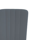 Dining Chairs 4 pcs Dark Grey Velvet - Close-Up Angle