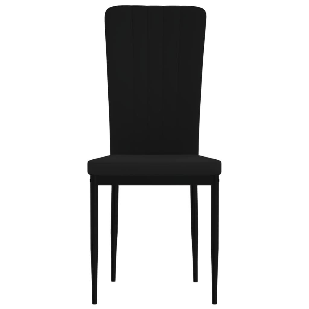 Dining Chairs 4 pcs Black Velvet
