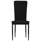 Dining Chairs 4 pcs Black Velvet - Top-Down View