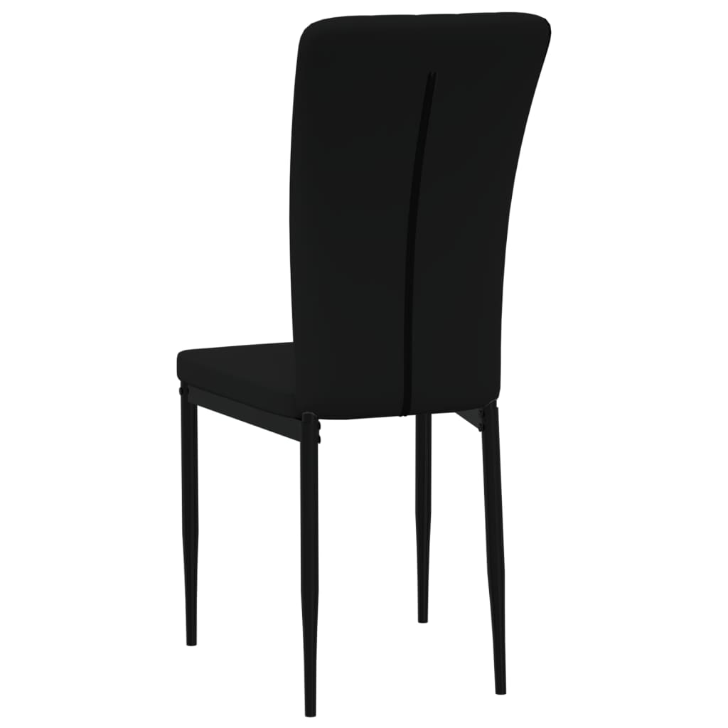 Dining Chairs 4 pcs Black Velvet