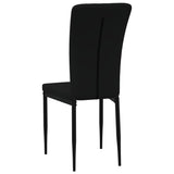 Dining Chairs 4 pcs Black Velvet - Rear View