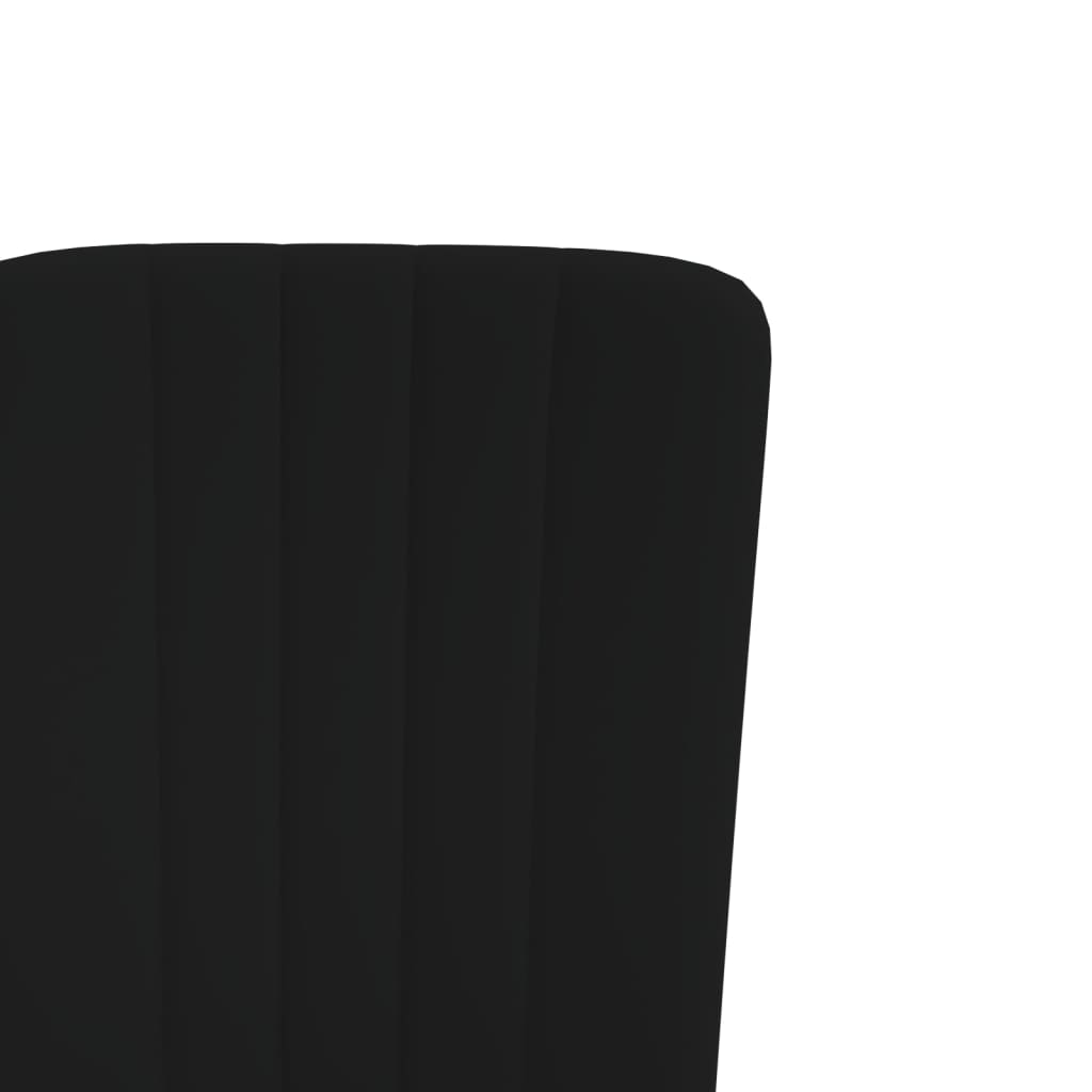 Dining Chairs 4 pcs Black Velvet