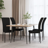 Dining Chairs 4 pcs Black Velvet