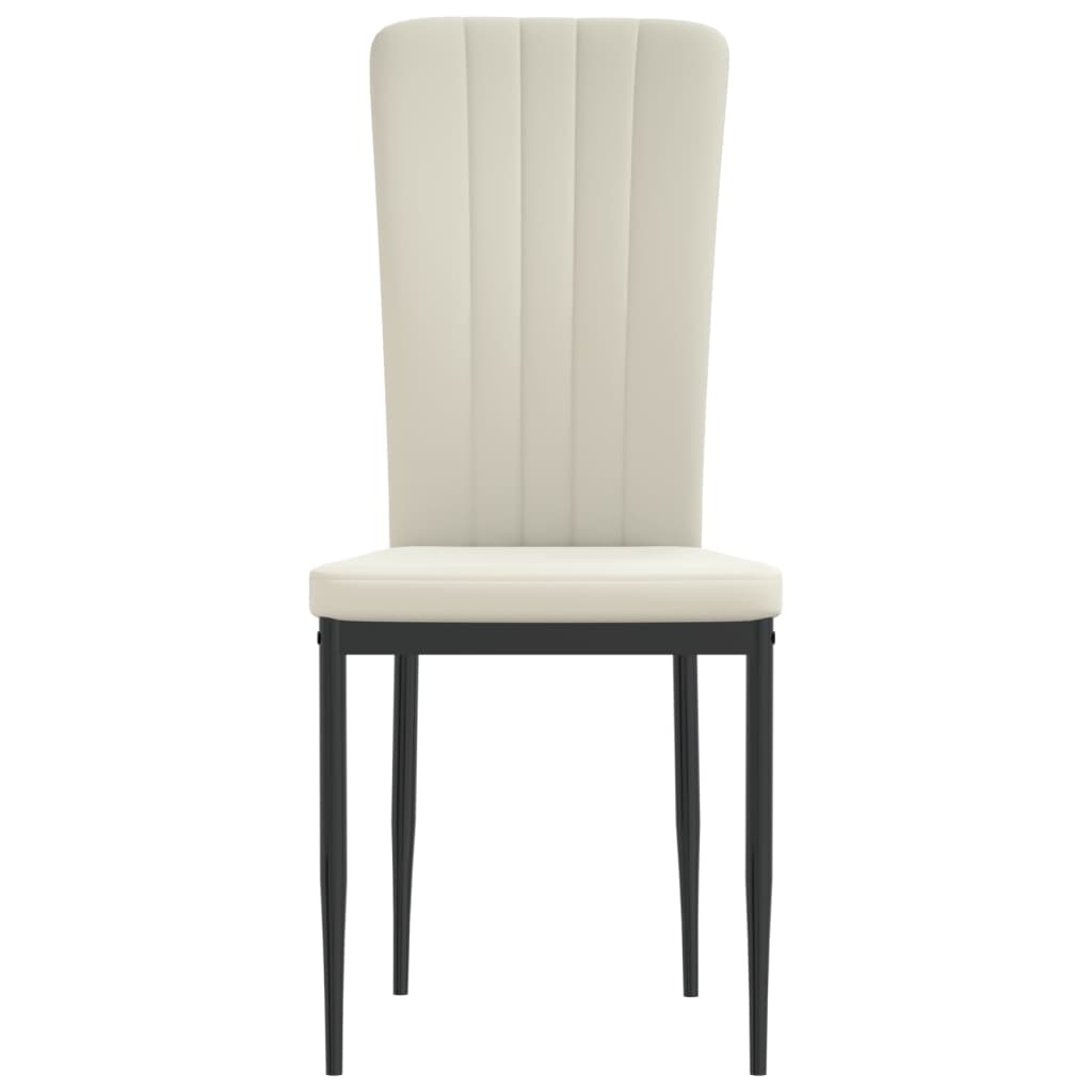 Dining Chairs 4 pcs Cream Velvet