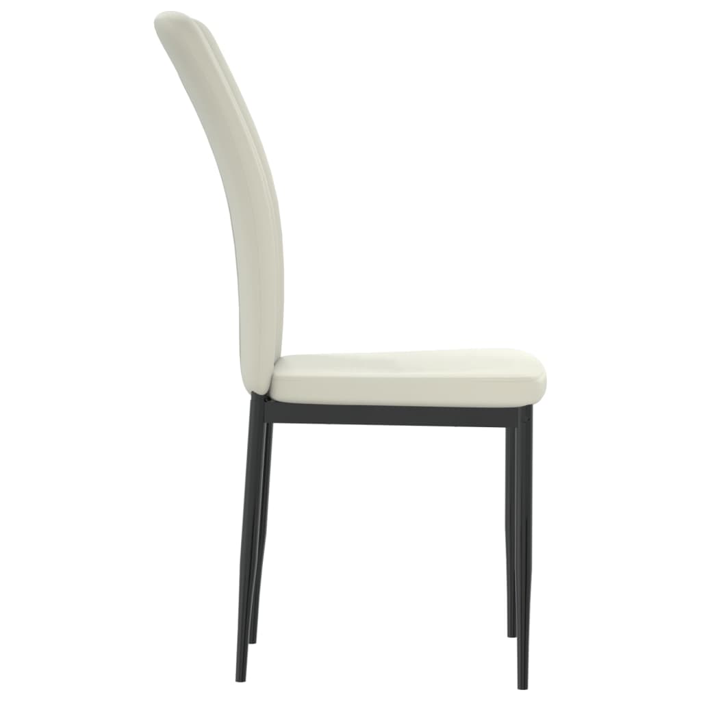 Dining Chairs 4 pcs Cream Velvet
