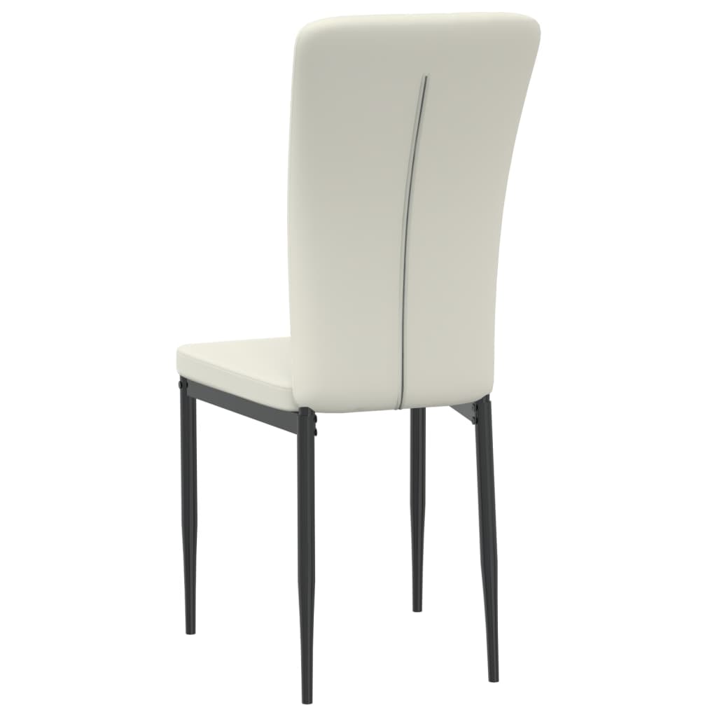 Dining Chairs 4 pcs Cream Velvet