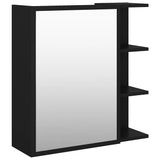 Bathroom Mirror Cabinet Black 62.5x20.5x64 cm Engineered Wood - Front View