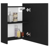 Bathroom Mirror Cabinet Black 62.5x20.5x64 cm Engineered Wood - Top-Down View