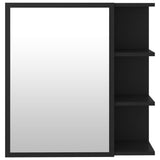 Bathroom Mirror Cabinet Black 62.5x20.5x64 cm Engineered Wood - Close-Up Angle