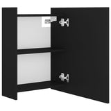 Bathroom Mirror Cabinet Black 62.5x20.5x64 cm Engineered Wood - Low Angle