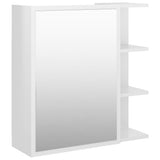 Bathroom Mirror Cabinet High Gloss White 62.5x20.5x64 cm Engineered Wood - Front View
