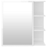 Bathroom Mirror Cabinet High Gloss White 62.5x20.5x64 cm Engineered Wood