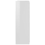 Bathroom Mirror Cabinet High Gloss White 62.5x20.5x64 cm Engineered Wood - Extra Image