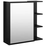 Bathroom Mirror Cabinet High Gloss Black 62.5x20.5x64 cm Engineered Wood - Front View