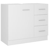 Sink Cabinet White 63x30x54 cm Engineered Wood - Front View