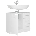Sink Cabinet White 63x30x54 cm Engineered Wood