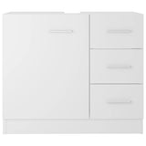 Sink Cabinet White 63x30x54 cm Engineered Wood - 45-Degree Angle