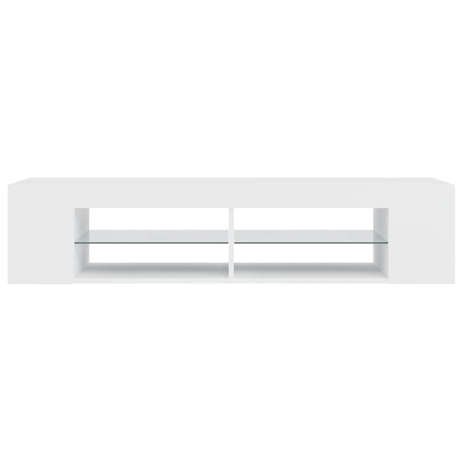TV Cabinet with LED Lights White 135x39x30 cm