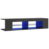 TV Cabinet with LED Lights Grey 135x39x30 cm
