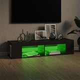TV Cabinet with LED Lights Grey 135x39x30 cm