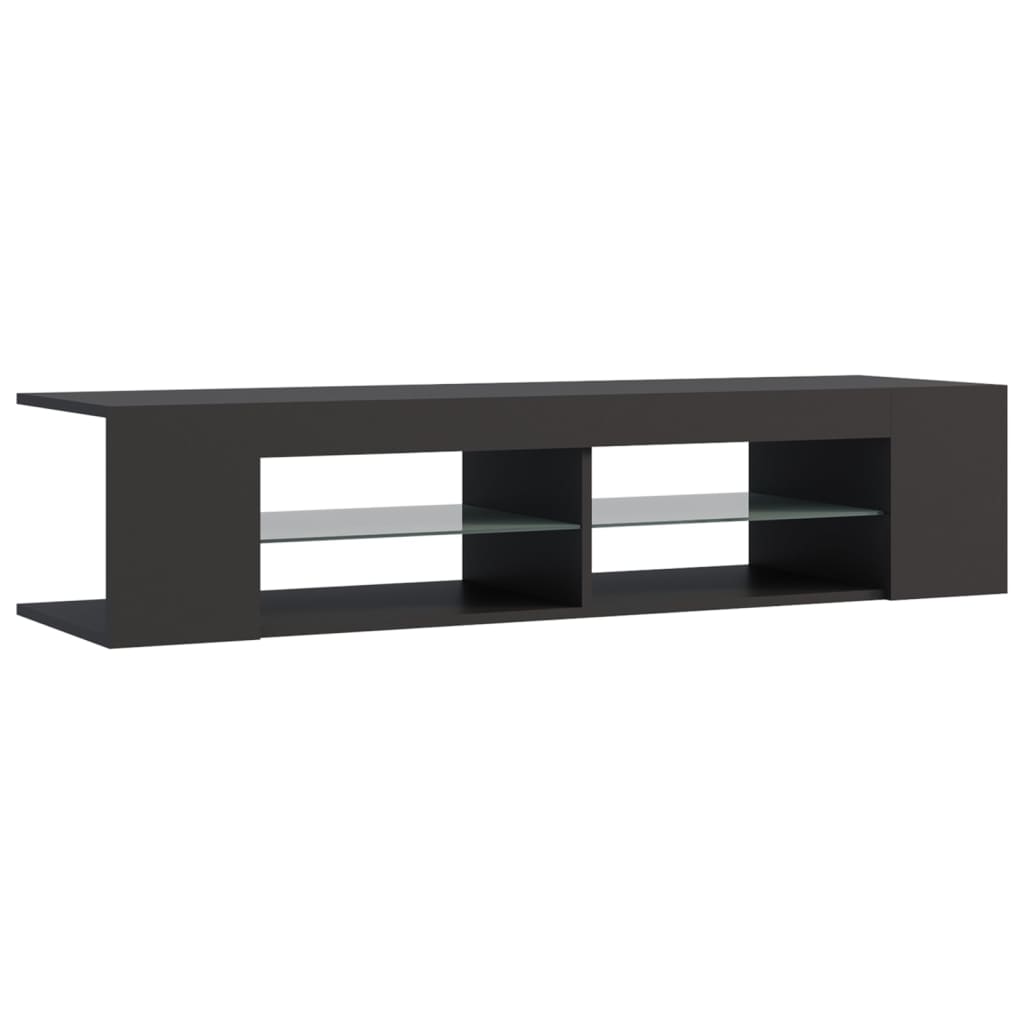 TV Cabinet with LED Lights Grey 135x39x30 cm