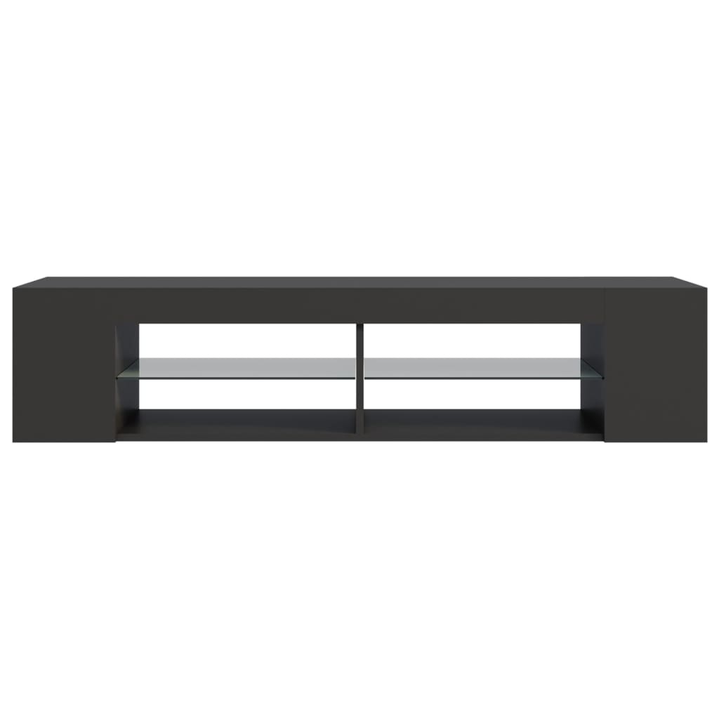 TV Cabinet with LED Lights Grey 135x39x30 cm