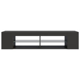 TV Cabinet with LED Lights Grey 135x39x30 cm