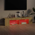 TV Cabinet with LED Lights Sonoma Oak 135x39x30 cm