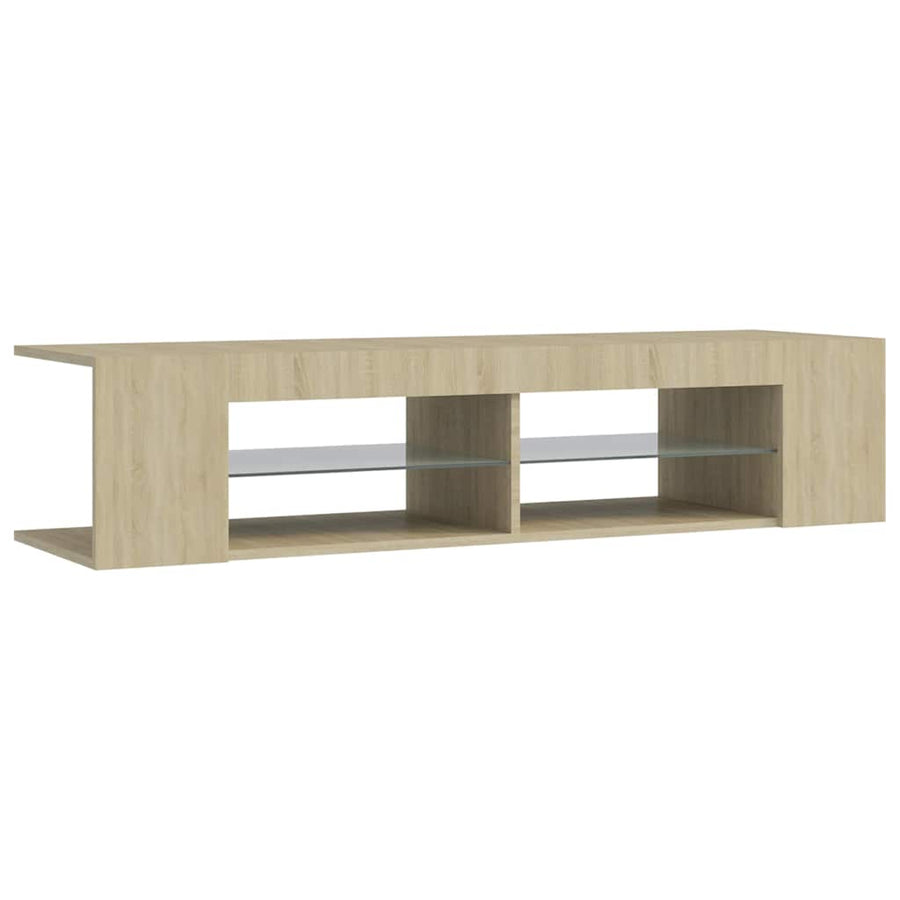 TV Cabinet with LED Lights Sonoma Oak 135x39x30 cm
