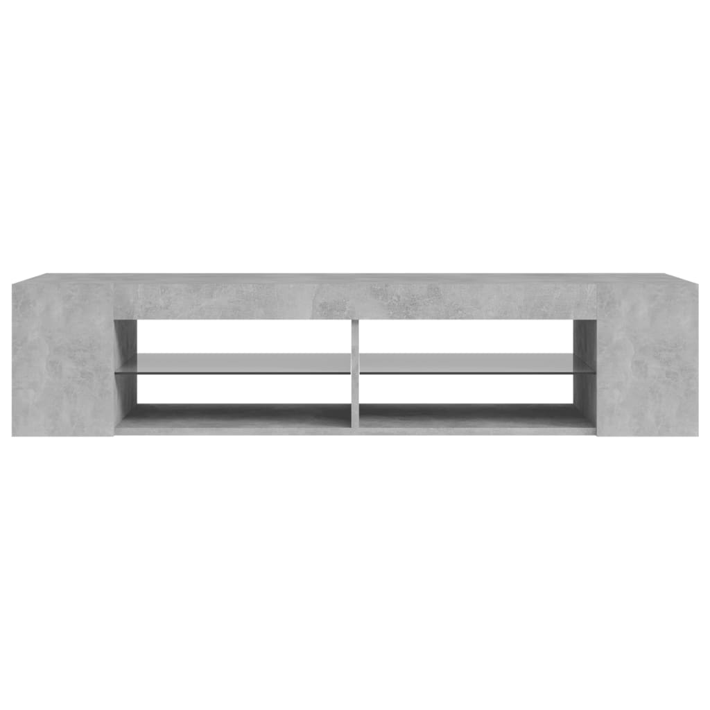 TV Cabinet with LED Lights Concrete Grey 135x39x30 cm