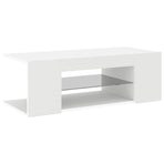 TV Cabinet with LED Lights White 90x39x30 cm