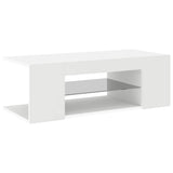 TV Cabinet with LED Lights White 90x39x30 cm - Front View