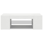 TV Cabinet with LED Lights White 90x39x30 cm