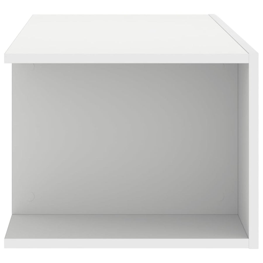 TV Cabinet with LED Lights White 90x39x30 cm