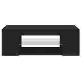 TV Cabinet with LED Lights Black 90x39x30 cm
