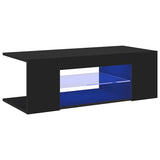 TV Cabinet with LED Lights Black 90x39x30 cm - 45-Degree Angle