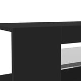 TV Cabinet with LED Lights Black 90x39x30 cm