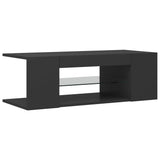 TV Cabinet with LED Lights Grey 90x39x30 cm