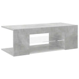 TV Cabinet with LED Lights Concrete Grey 90x39x30 cm - Front View