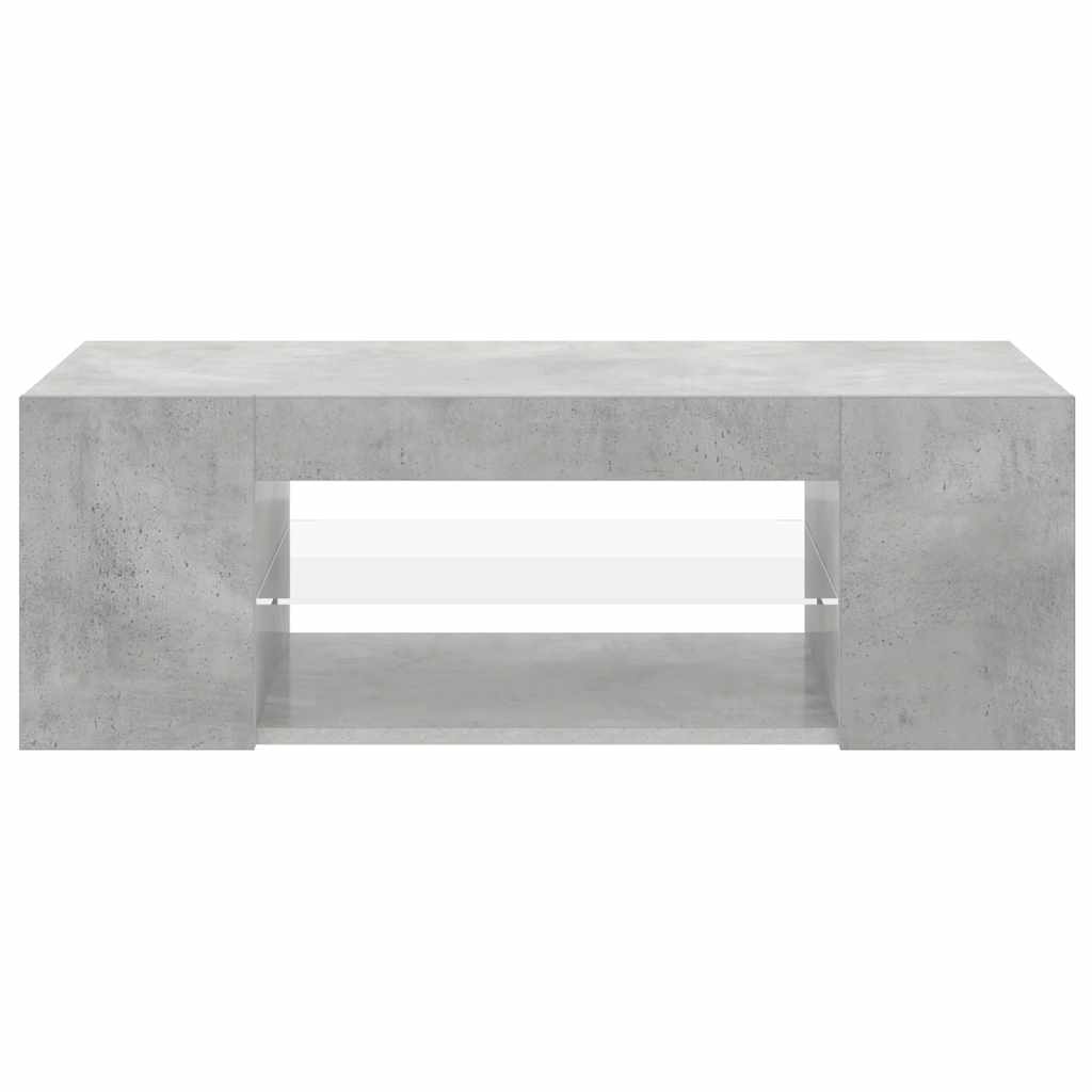 TV Cabinet with LED Lights Concrete Grey 90x39x30 cm