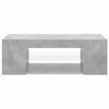 TV Cabinet with LED Lights Concrete Grey 90x39x30 cm - Top-Down View