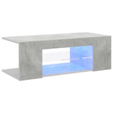 TV Cabinet with LED Lights Concrete Grey 90x39x30 cm - 45-Degree Angle