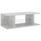 TV Cabinet with LED Lights Concrete Grey 90x39x30 cm - Close-Up Angle
