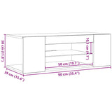 TV Cabinet with LED Lights Concrete Grey 90x39x30 cm